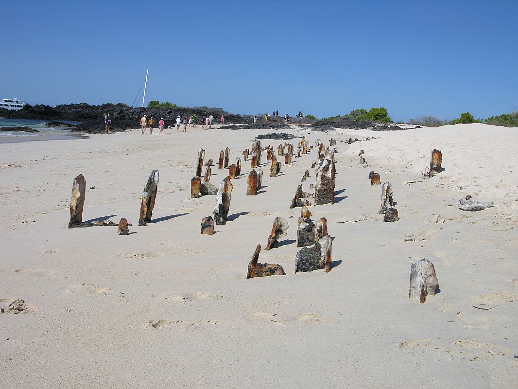 Galapagos 1-2-03 Bachas Barge Remains On Beach